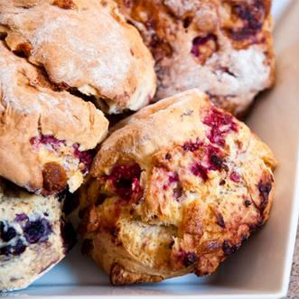 Raspberry and Apple Drop Scones
